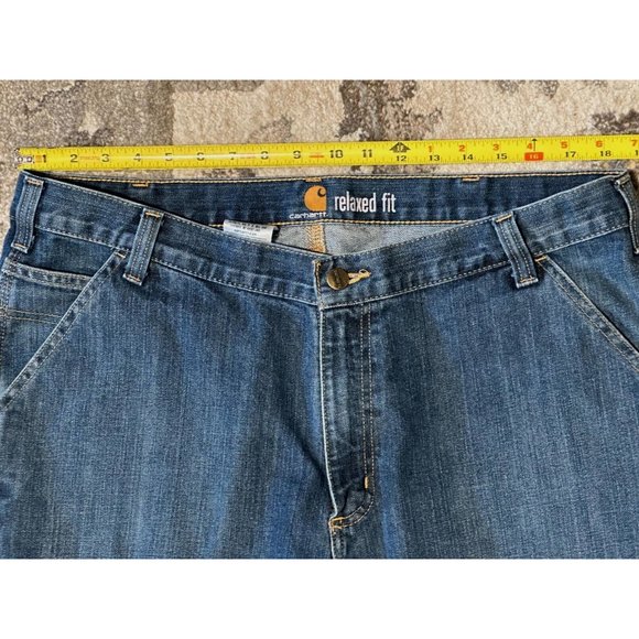 Carhartt 38x30 Relaxed Fit Straight Leg Carpenter Painter Jeans Medium Wash NWOT - Picture 9 of 9